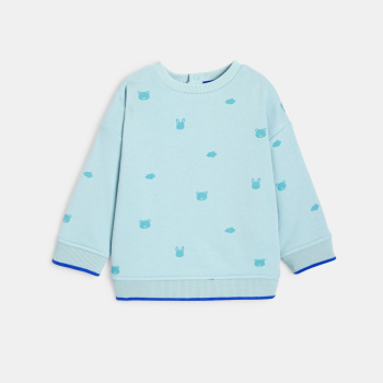 بلوفر قماش، اللون بيج، عليه...